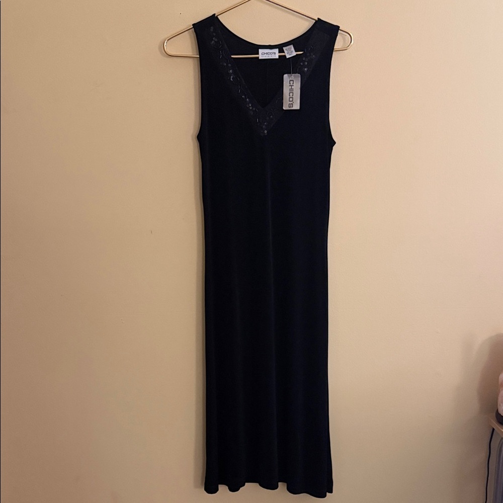NWT Chico's Travelers Black Women’s Dress